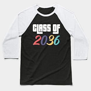 Funny Back To School Class Of 2036 Grow With Me First Day Kindergarten Graduation Baseball T-Shirt